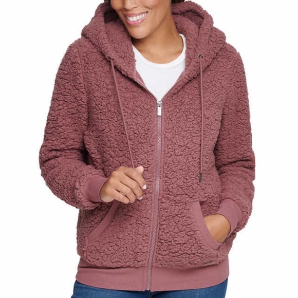Marc By Marc Jacobs Sweaters - Marc New York Teddy Fleece hooded jacket mauve small